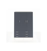 Hyperion Gardrop 5 Raflı 6 Çekmeceli Tek Askılı 132x44x195 Aytaşı-Antrasit