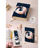 Kitap Kılıfı ve Metal Ayraç(Yıldızlı Kedi)