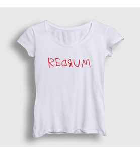 Presmono Kadın Beyaz Redrum Film The Shining T-Shirt 254481tt (Beyaz)