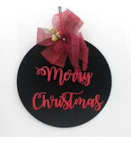 Lora Davet Yılbaşı Süsleri Marry Christmas Kapı Süsü (1 Adet) Siyah - 16166