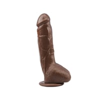 OdinsShop 25 cm Realistik Titreşimli Melez Vibratör Dildo Penis