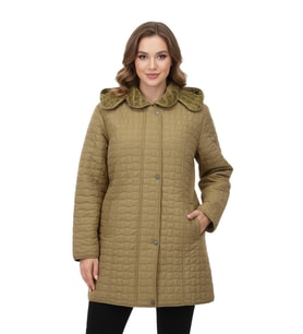 Kadın Kapitone Kapüşonlu İçi Peluş Mont BGL-ST05025 (Bej)