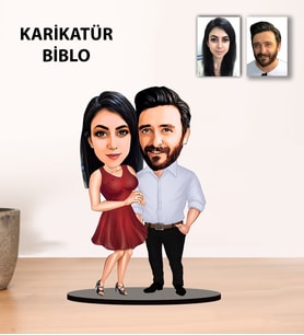 Kisiye Özel Sevgili Evli Karikatür Biblo KB13