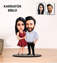 Kisiye Özel Sevgili Evli Karikatür Biblo KB13