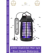 #SinekÖldürücü Elektrikli Cız Lamba LED UV Etkili Güçlü Pratik Bahçe Mor Işık Kara Sivri Sinek Öldür
