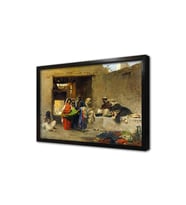 Kumaş Satıcısı Çerçeveli Mdf Tablo