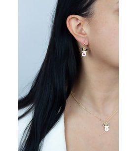 Yılbaşı Temalı Kolye Küpe Set