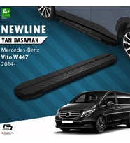 S-Dizayn Mercedes Vito W447 Uzun Şase NewLine Siyah Yan Basamak 253 Cm 2014 Üzeri A+ Kalite