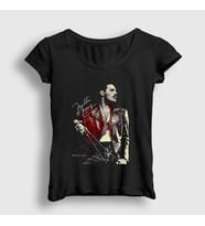 Presmono Kadın Siyah Legend Queen Freddie Mercury T-Shirt 405553tt