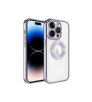 Apple iPhone 11 Pro Max Uyumlu Kılıf Kamera Korumalı Logo Gösteren Zore Omega Kapak (Lila)