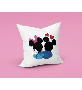 Mickey & Minnie Mouse Sevgili Çift Tasarımlı Yastık