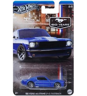 Hot Wheels Siver Series Ford Mustang 60 Years Anniversary '65 Ford Mustang 2+2 Fastback Jby49