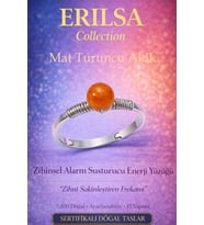 Sertifikalı Zihinsel Alarm Susturucu Yüzük – Mat Turuncu Akik Ayarlamalı İnce Kasa Koç Aslan Başak (Çok Renkli)