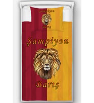 isimli aslan yatak örtüsü takımı (Sarı-Kırmızı-Turuncu)