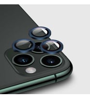 Apple Apple iPhone 11 Pro Kamera Lens Koruyucu HD Kalite Çerçeveli Tempered Glass Cam (Lacivert)