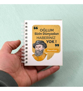 Macellan Esprili Mesajlı Not Defteri Hediyelik