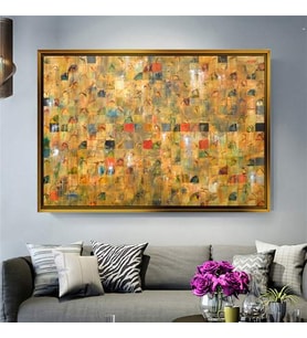 Altın Çerçeveli dekoratif tablo a561 (Gold)