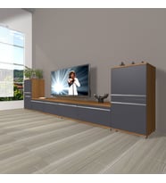 Decoraktiv Eko 9200T Mdf Tv Ünitesi Tv Sehpası (Antrasit - Ceviz)