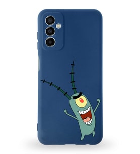 Samsung Galaxy M13 Uyumlu Lansman Kılıf Altı Kapalı İçi Kadife   Plankton Tasarımlı  Kapak (Şeffaf)