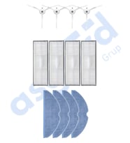 ROBOROCK S8 , S8+ ,S8 PRO-PRO ULTRA UYUMLU 4 Yan Fırça 4 Filtre 4 Mop PKT-iasgf0000764