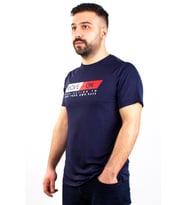 Kinetix SN-225 Neck Lacivert Günlük Erkek Bisiklet Yaka Tişört