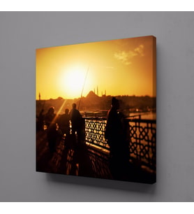 İSTANBUL MANZARASI KANVAS TABLO 90x90cm (Karışık)