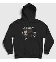 Presmono Unisex Siyah Band Coldplay Kapüşonlu Sweatshirt 468960tt