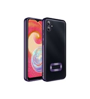 Samsung Galaxy A04E Uyumlu Kılıf Kamera Korumalı Logo Gösteren Zore Omega Kapak
