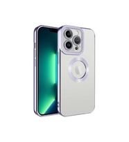 Apple iPhone 12 Pro Uyumlu Kılıf Kamera Korumalı Logo Gösteren Zore Omega Kapak (Lila)