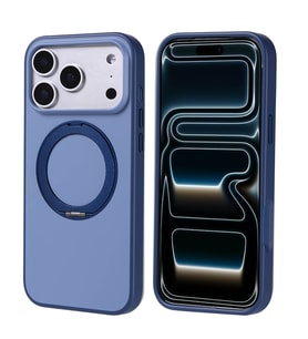 Apple iPhone 17 Pro Max Kılıf M-Safe Şarj Özellikli 360 Standlı Proton 2.5mm Kap (Lacivert)