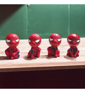 4 ADET SPIDERMAN ÖRÜMCEK ADAM BİBLO DEKORATİF BİBLO NOEL SÜSLERİ YILBAŞI HEDİYELERİ VİTRİN DEKOR