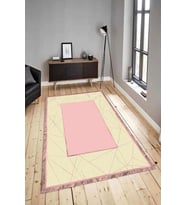 Dijital Baskılı Yıkanabilir Kaymaz Modern Renkli Salon Halısı Mutfak Halısı Yolluk ND-HY-1414 (Pembe)