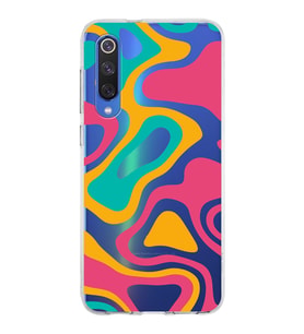 Xiaomi Mi 9 Se Uyumlu Kapak Renkli Desen Tasarımlı Şeffaf Silikon Kılıf