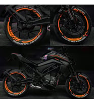 Neon Fosforlu Turuncu İç Dış Motosiklet Jant Şeridi Takımı Çınar Extreme 