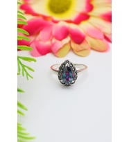 Misik Topaz Taşlı Damla Model Markazit Gümüş Yüzük 201020387