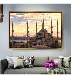 Altın Çerçeveli dekoratif tablo l1249 (Gold)