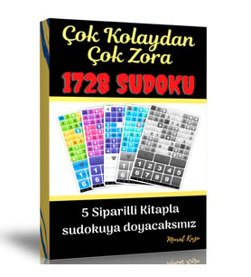 Çok Kolaydan Çok Zora 1728 Sudoku Kitabı (5 Spiralli Kitap)