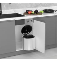 S-2251-SS Krom Paslanmaz Çöp Kovası 10 Lt