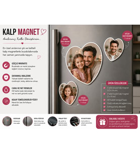 Kalp Fotoğraf Magneti Baba ve Kız Çocuğa Kişiselleştirilebilir Sevgi Anısı Hediyesi