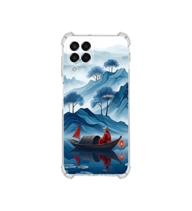 PrintiFy Samsung Galaxy M33 ile Uyumlu Simya Serisi Sonsuz Akış Tasarımlı Uv Baskılı Köşe Korumalı Antişok Kılıf