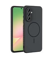 Coverzone Samsung Galaxy A56 ?le Uyumlu Kamera Lens Korumal? K?l?f Magsafe Uyumlu Kablosuz ?arj �zellikli Tea Silikon Telefon K?l?f? Siyah