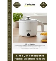 #Tencere 800ml 400W Buharlı Aparatlı Hızlı Pratik Beyaz Sinbo Çok Fonksiyonlu Pişirici Elektrikli Te