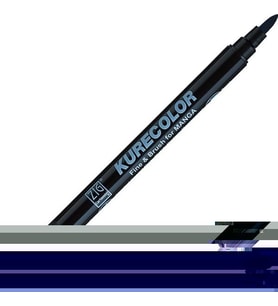 Zig Kurecolor Fine & Brush for MANGA Marker Çizim Kalemi 827 Blue Gray 4 