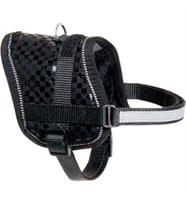 Flamingo KÜÇÜK KÖPEK Göğüs Tasması Siyah GÖVDESİ 31-40cm ARASI OLAN KÖPEKLERE
