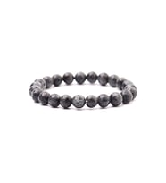 Unisex - Elegant Jade Doğal Taş Bileklik  Gri  Handmade