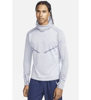 Nike Therma Fit Adv Run Division Pnncle Mid Hoodie Kapüşonlu Reflektörlü Erkek Koşu Sweatshirt Gri