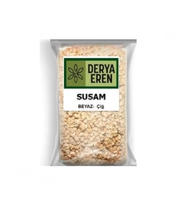 Susam Beyaz Çiğ Susam sesamum indicum 1 kg, Derya Eren