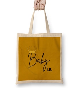 King Lil Baby HIP HOP LOGO MERCH Bez Çanta Uzun Saplı