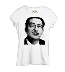 Salvador Dali Beyaz Kadın Tshirt