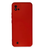 Realme C11 2021 Kılıf Nano içi Kadife Silikon - Kırmızı